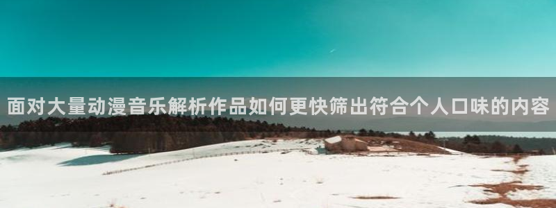 人气动漫排行榜：面对大量动漫音乐解析作品如何更快筛出符合个人口味的内容