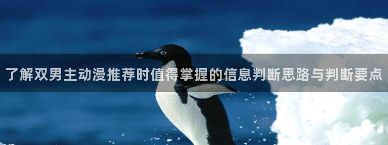 动漫推荐大全：了解双男主动漫推荐时值得掌握的信息判断思路与判断要点