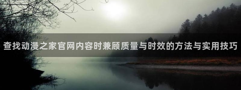 动漫题材分类：查找动漫之家官网内容时兼顾质量与时效的方法与实用技巧