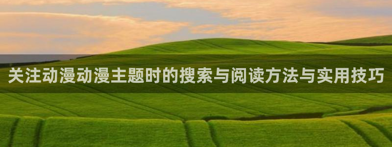 动漫专题：关注动漫动漫主题时的搜索与阅读方法与实用技巧